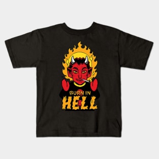 Devil Puppet Burn in Hell Kids T-Shirt